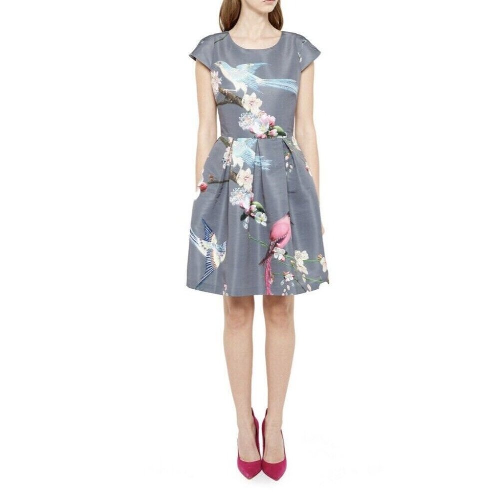 Ted Baker London Zaldana Flight Of The Orient Dress Size 1 (US 4)